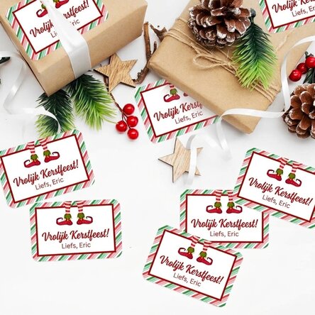 Set van 8 gepersonaliseerde stickers (zelfklevende etiketten) - Elf