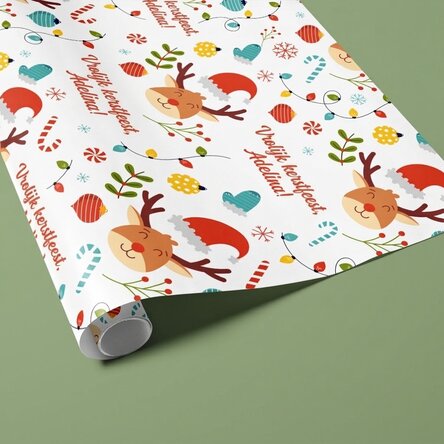 Gepersonaliseerd cadeaupapier met tekst - Kerstmis