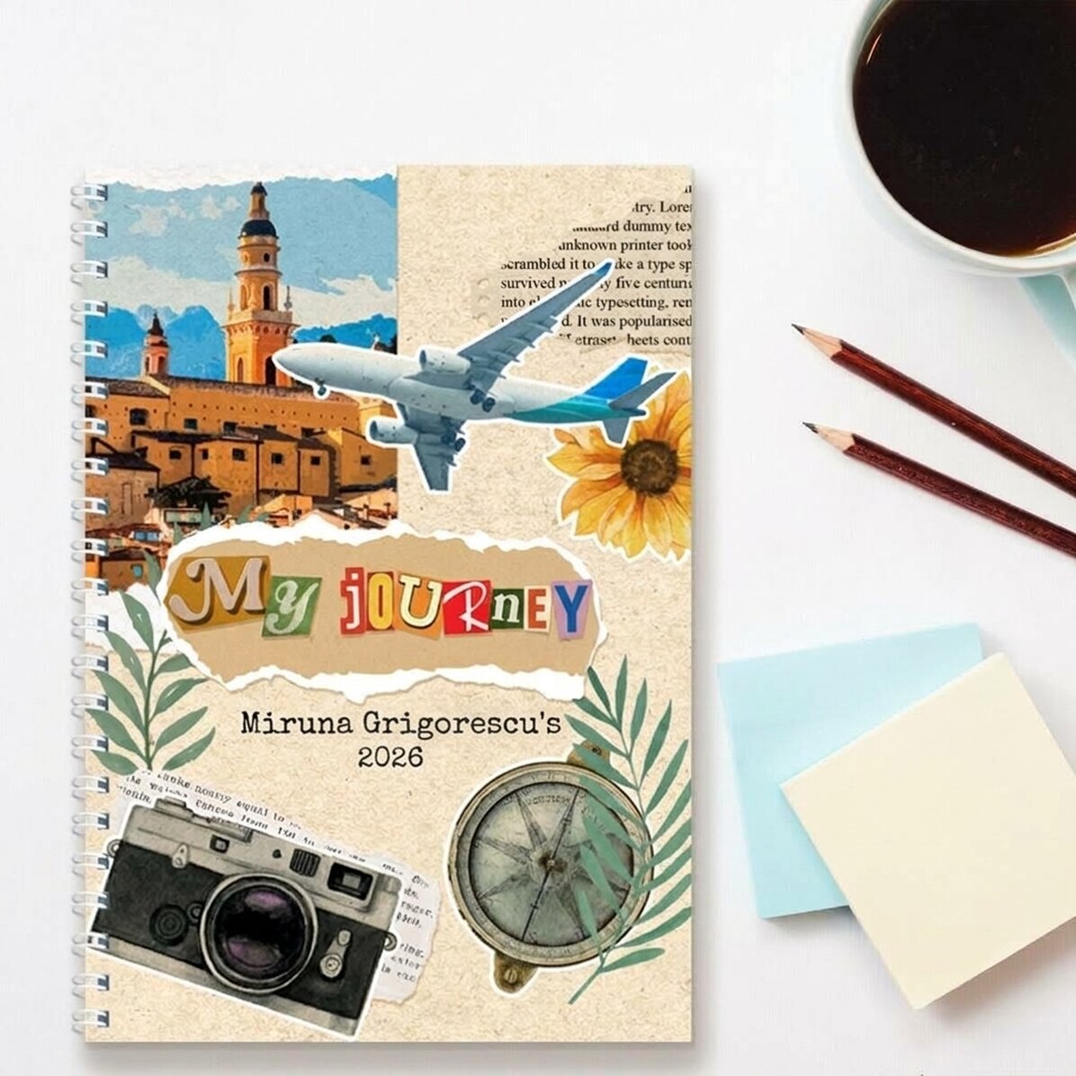Gepersonaliseerd notitieboekje met tekst - My Journal