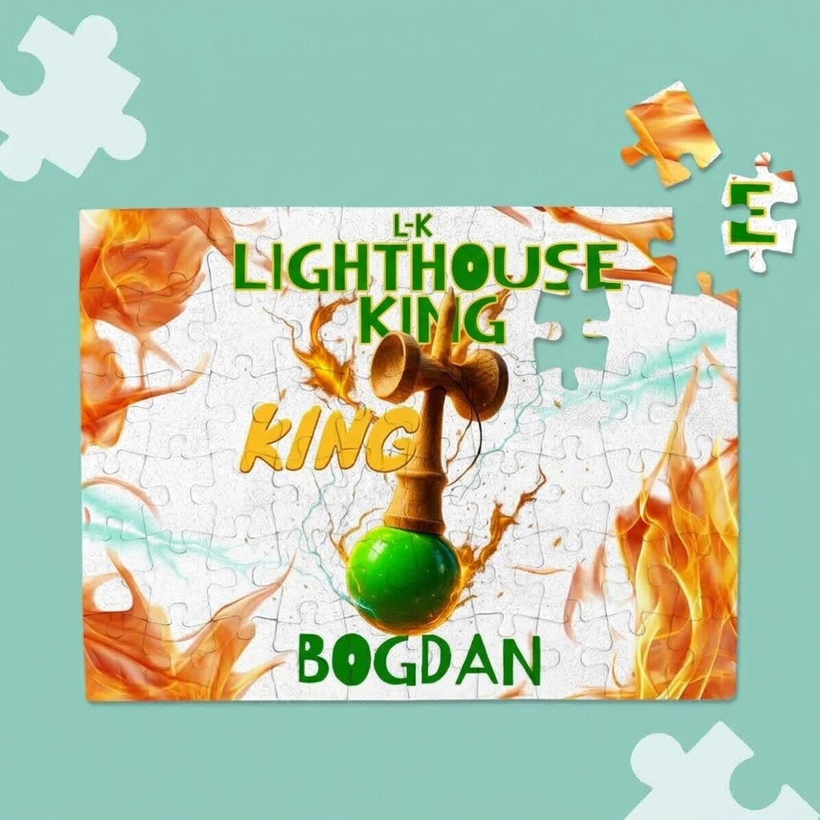 Gepersonaliseerde puzzel voor kinderen - Lighthouse King