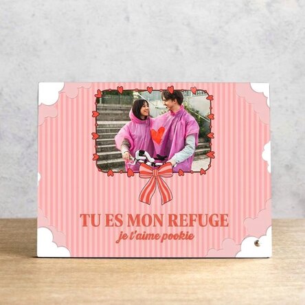 Cadre photo de bureau personnalisé avec photo et texte - Coquette love
