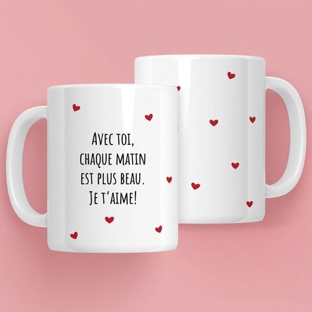 Tasse personnalisée avec message - Love