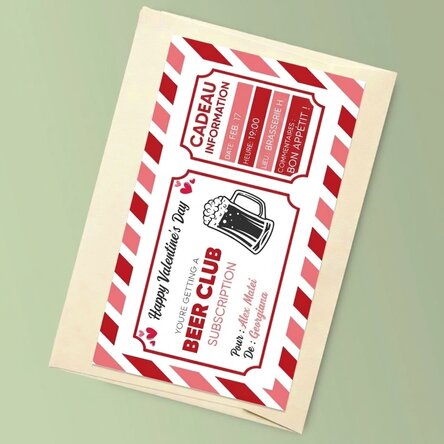 Carte personnalisée avec texte - Beer Club