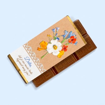 Gepersonaliseerde mini-chocoladereep met boodschap - Mooie lente