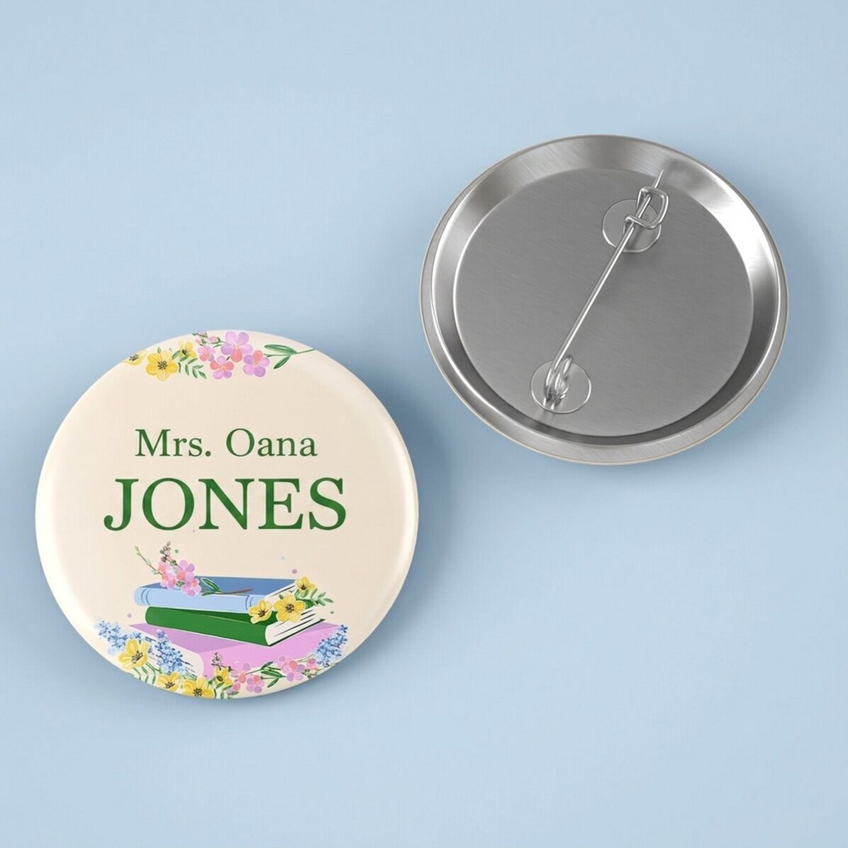 Gepersonaliseerde button met tekst - Boeken