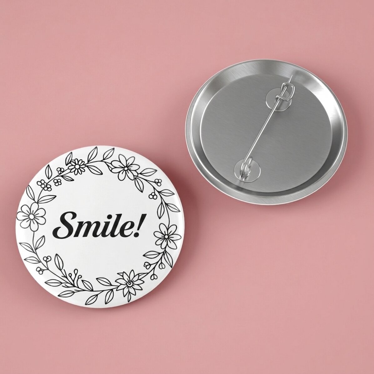 Gepersonaliseerde button met boodschap - Lach