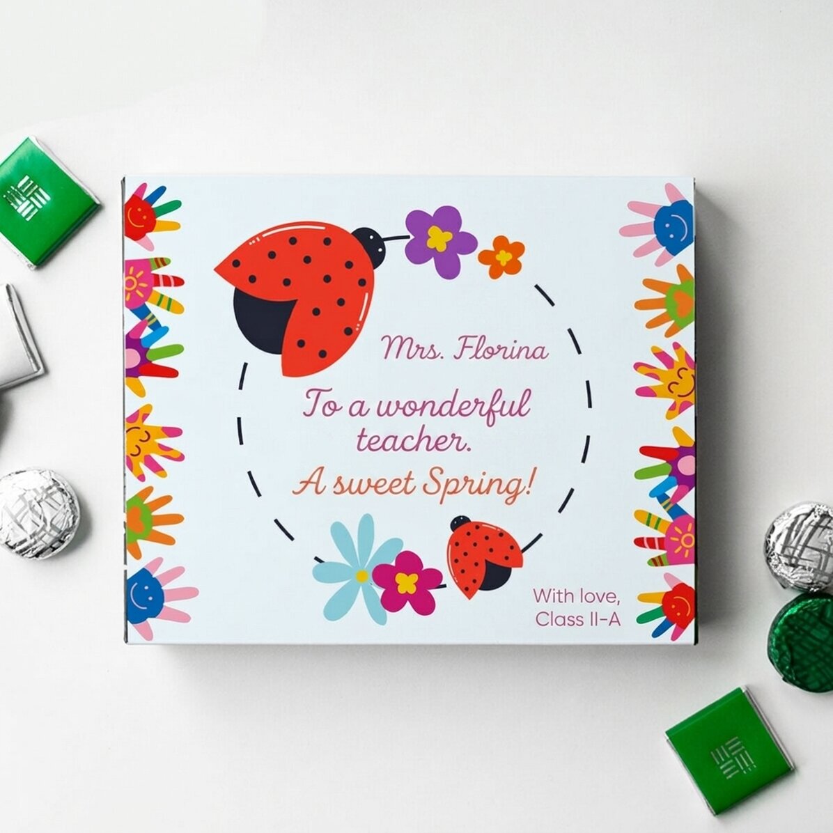 Boîte de bonbons personnalisée avec un message - Des professeurs formidables