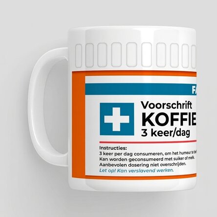 Mok met tekst - Prescriptie