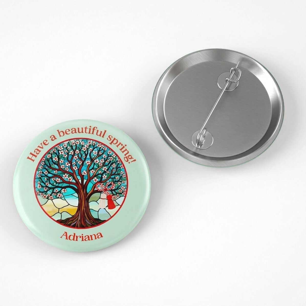 Gepersonaliseerde button met naam - De Levensboom