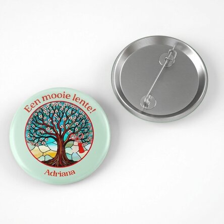Gepersonaliseerde button met naam - De Levensboom