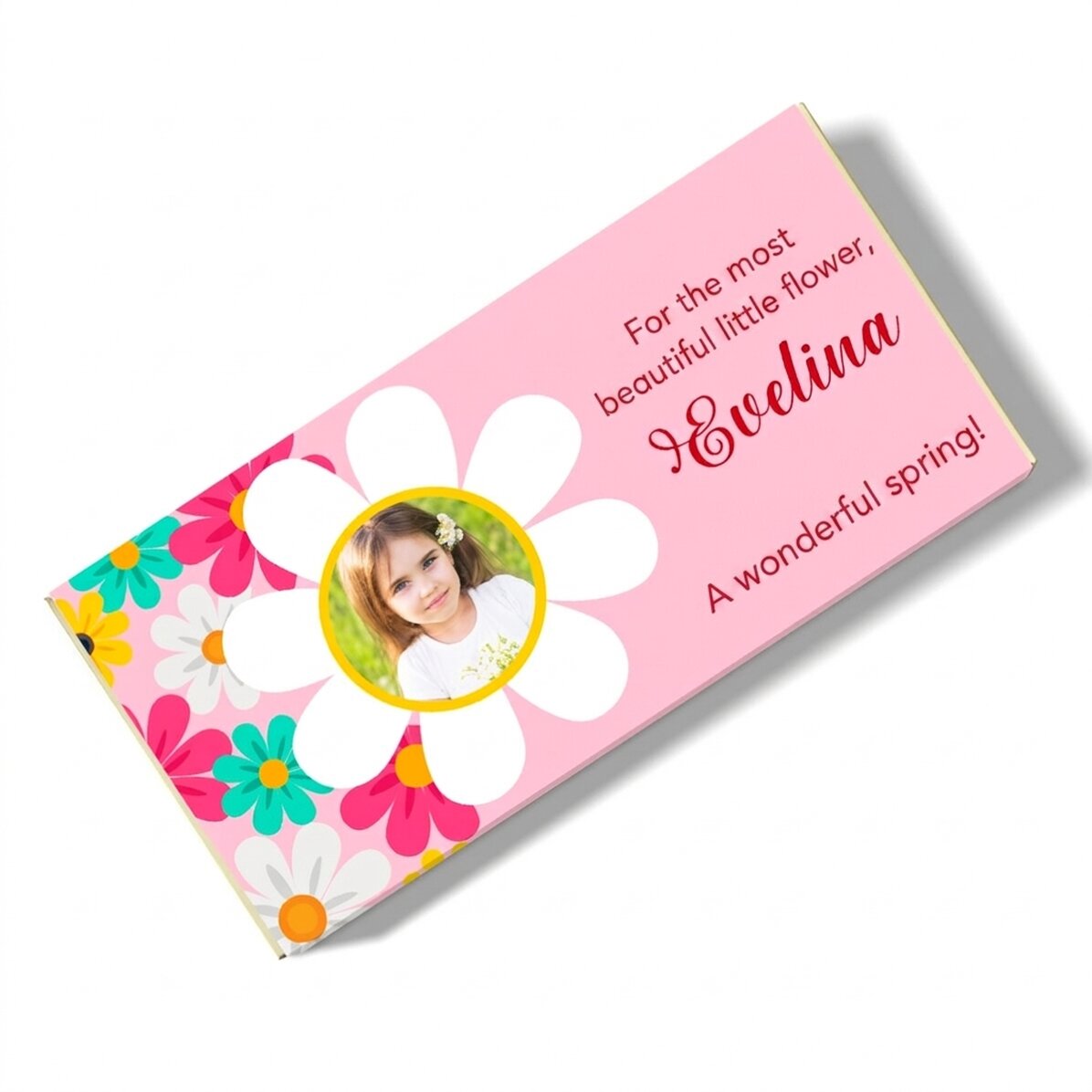 Chocolat personnalisé avec un message et une photo - Floricele