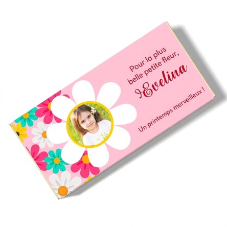 Chocolat personnalisé avec un message et une photo - Floricele