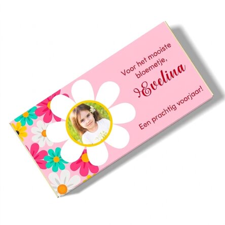 Chocolade met een persoonlijke boodschap en foto - Floricele