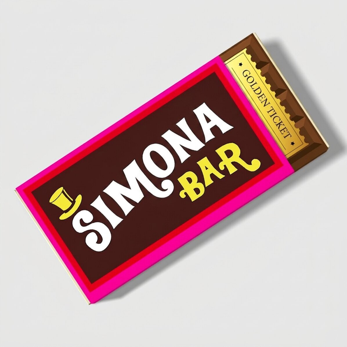 Chocolade met naam erop - Golden ticket