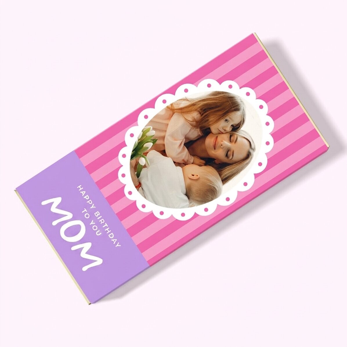 Chocolat personnalisé avec un message et une photo - Maman