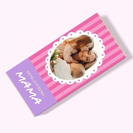 Chocolade met een persoonlijke boodschap en foto - Mama