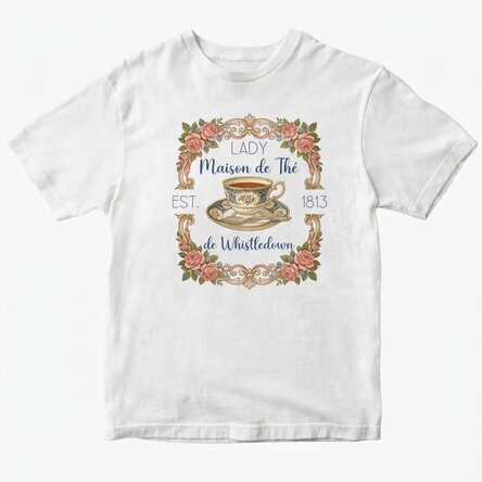 T-shirt en coton personnalisé avec un texte - Tea House