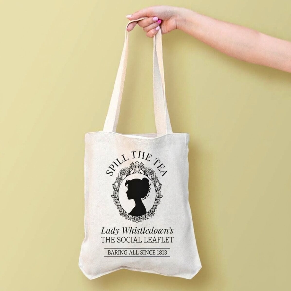 Gepersonaliseerde tas met tekst - Spill the tea