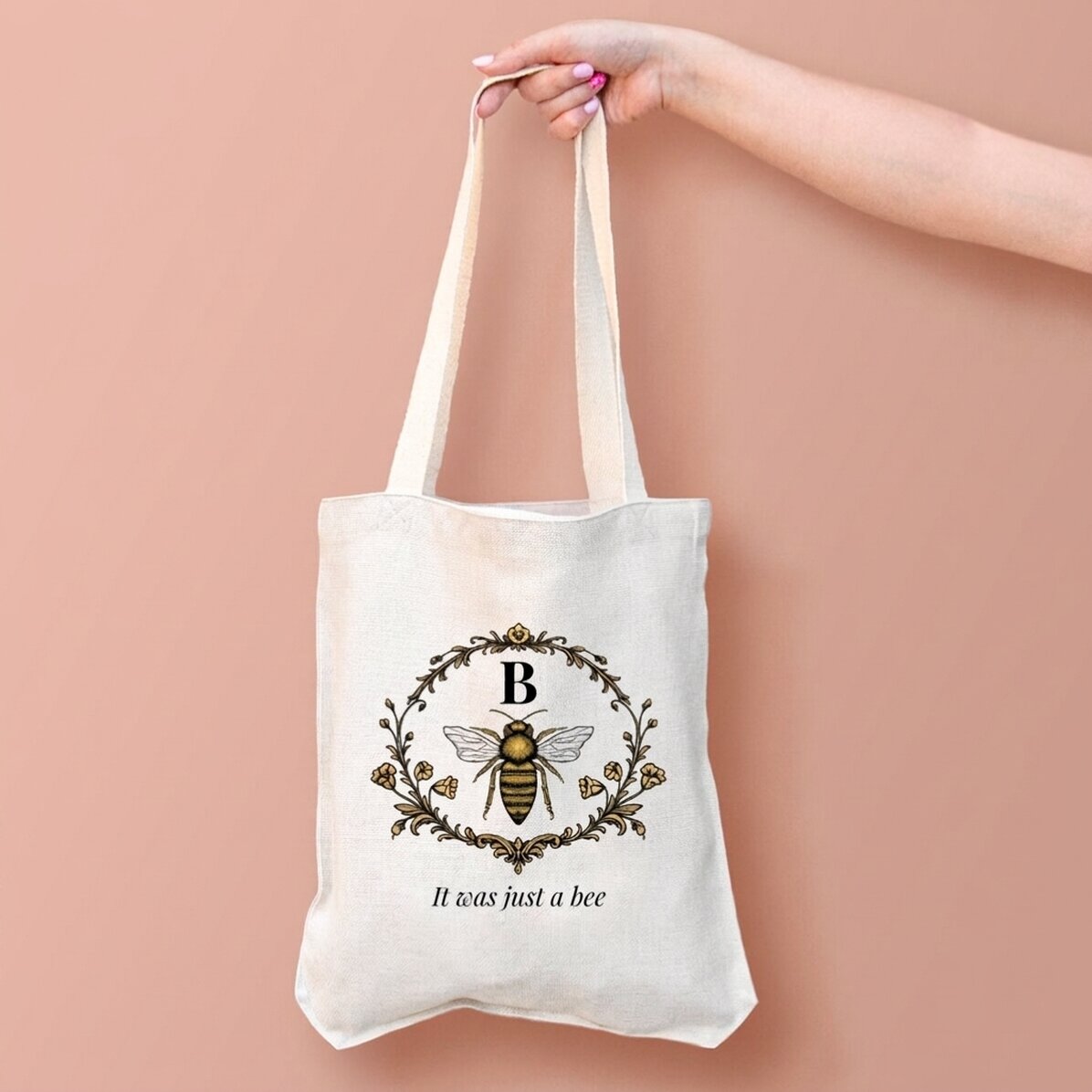 Gepersonaliseerde tas met tekst - Bee