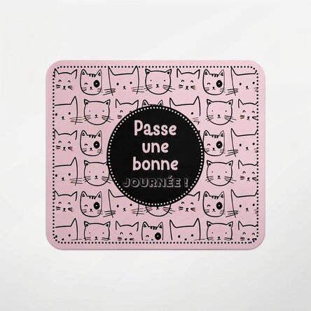 Tapis de souris avec inscription - Cats