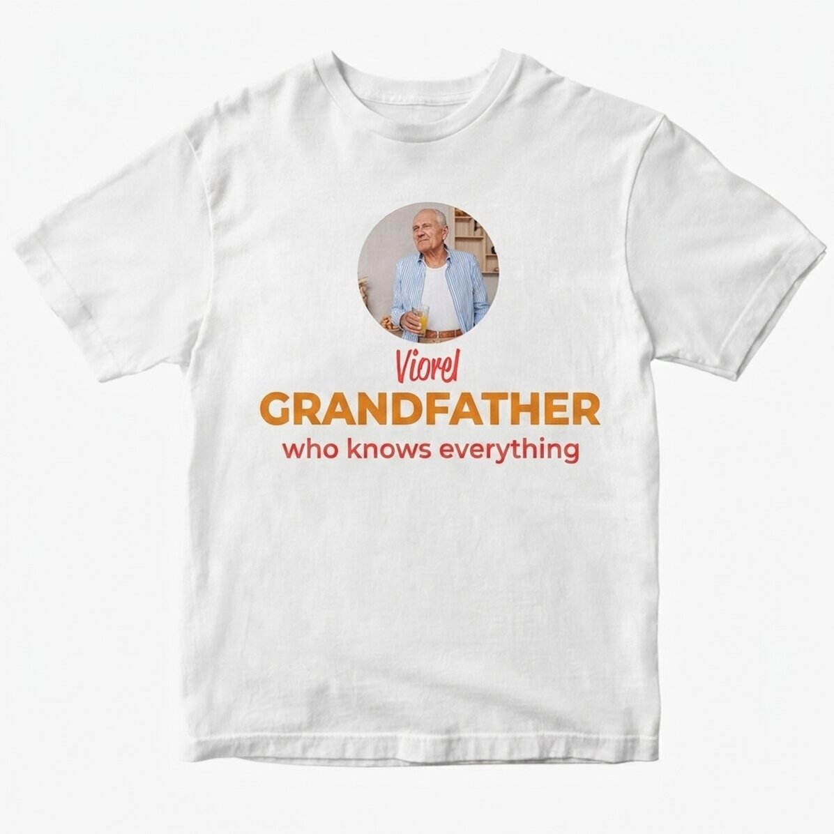Katoenen T-shirt met foto en tekst - Opa