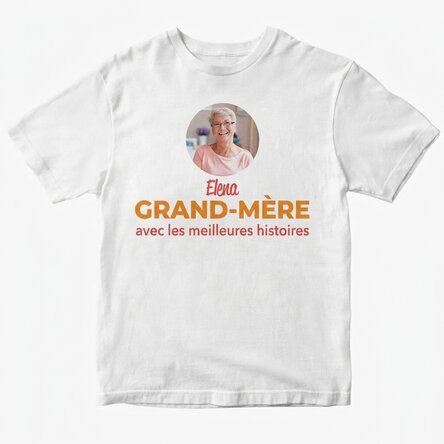 T-shirt en coton personnalisé avec l'inscription « Grand-mère »