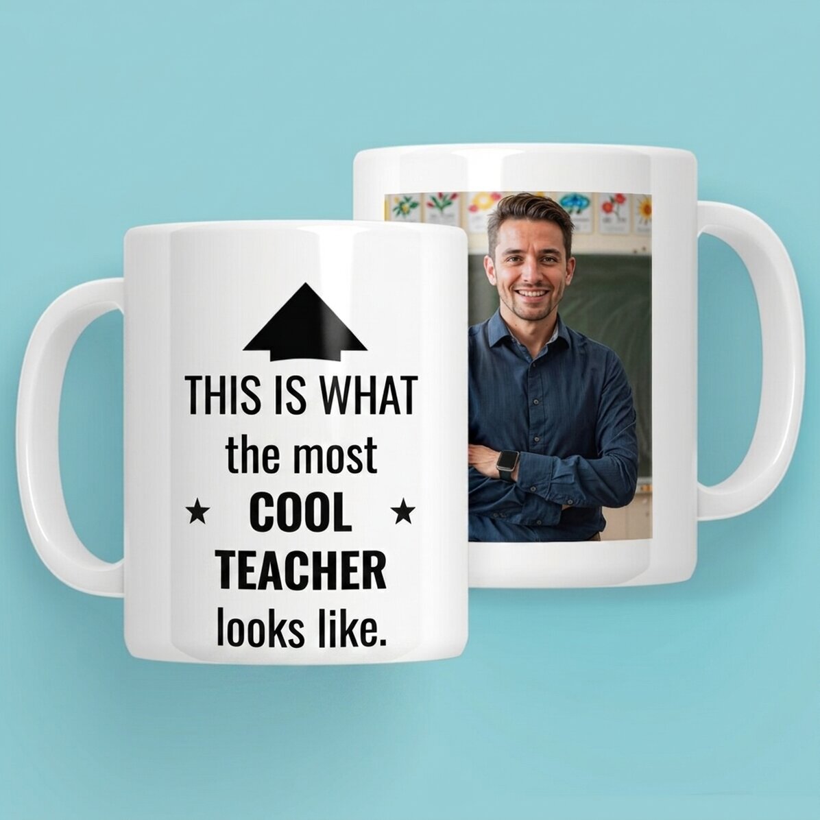 Tasse personnalisée avec photo et texte - Voici à quoi elle ressemble