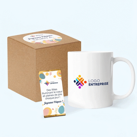 Coffret cadeau personnalisé avec logo - Joyeuses Pâques