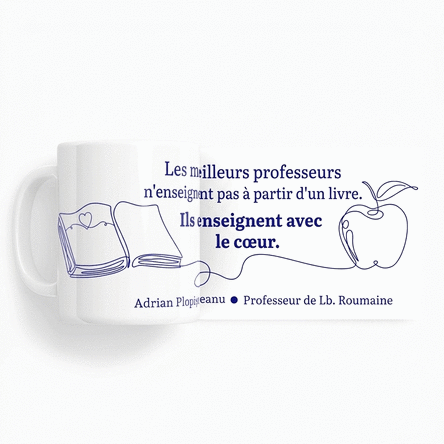 Tasse personnalisée avec un message pour les enseignants