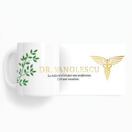 Tasse personnalisée avec inscription - Golden Doctor