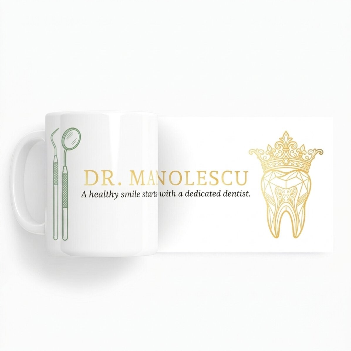 Gepersonaliseerde mok met tekst - Golden Dentist