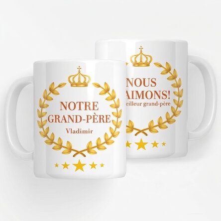 Tasse personnalisée avec inscription - Notre grand-père
