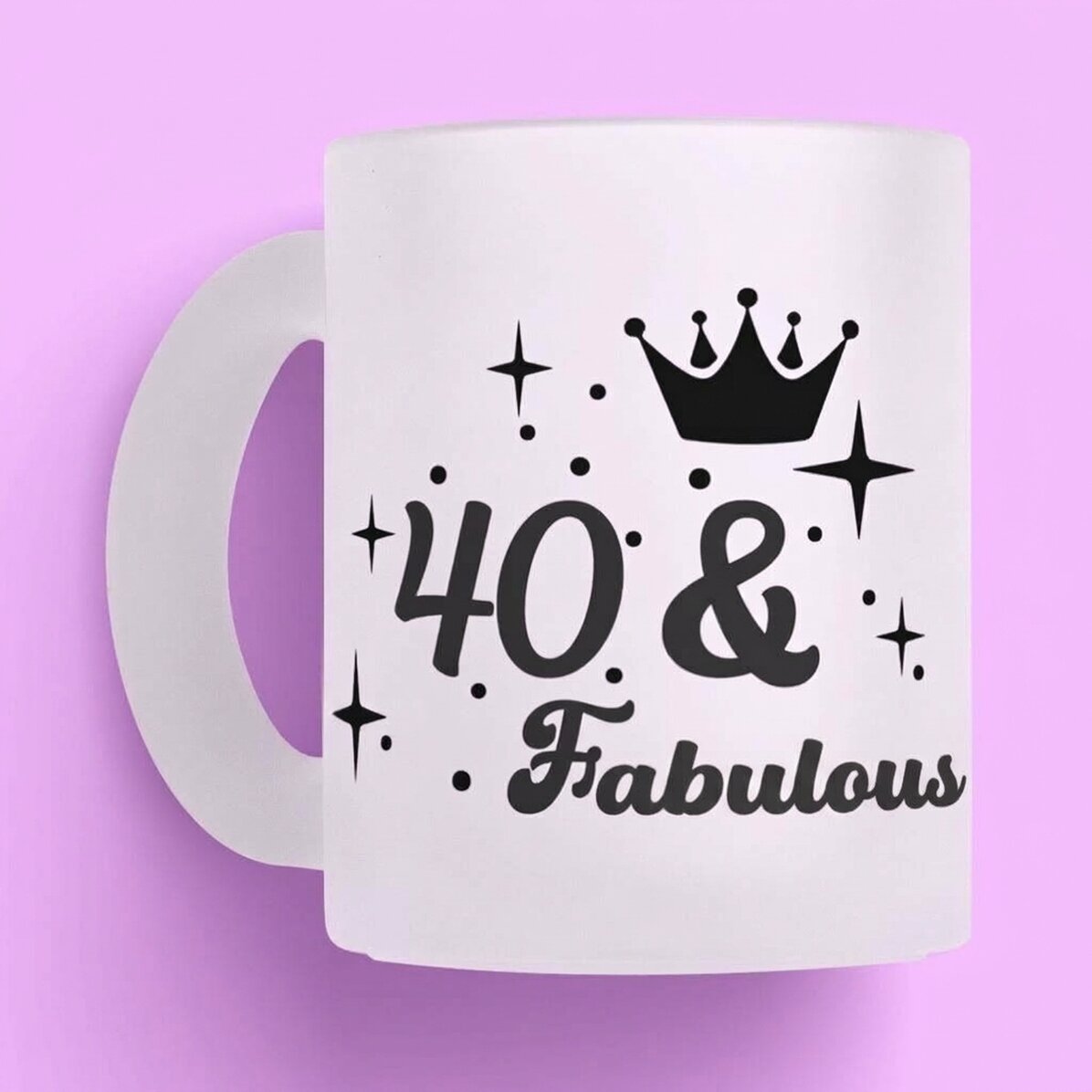 Verre mat personnalisé avec un message pour un anniversaire - Fabuloasa