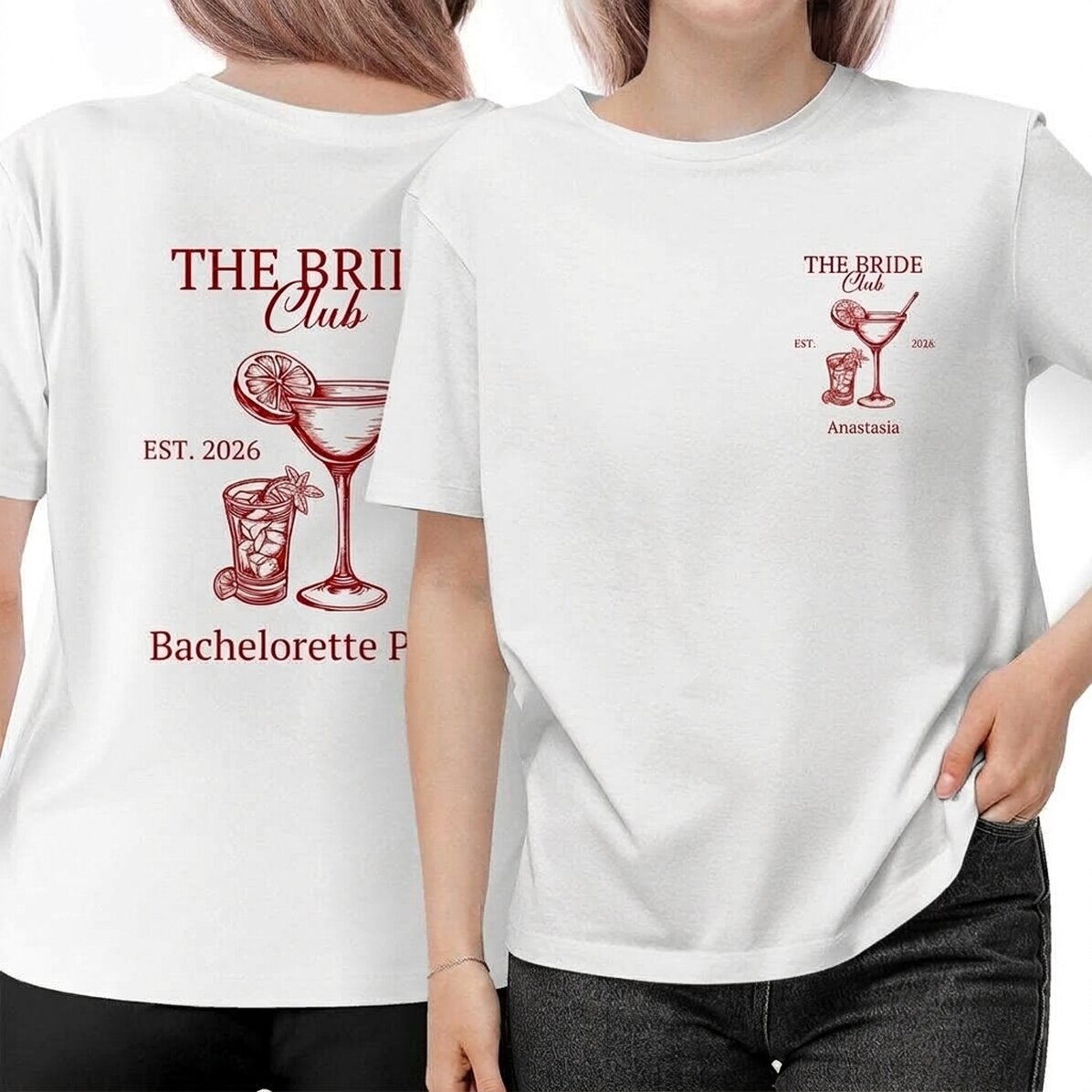 T-shirt van katoen, aan beide kanten bedrukt - The Bride Club
