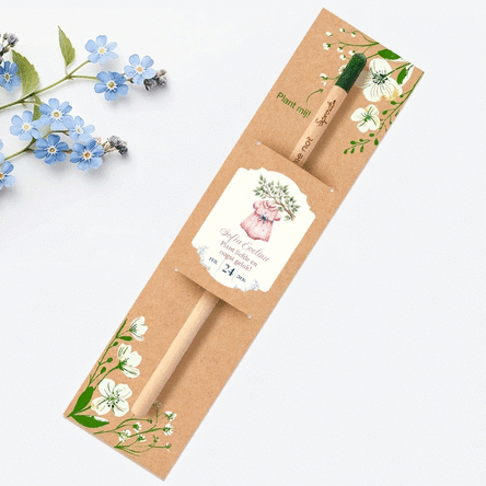 Gepersonaliseerd plantbaar potlood met boodschap - Doopgeschenk