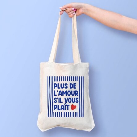 Sac personnalisé avec message - More amor