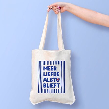 Gepersonaliseerde tas met tekst - More amor
