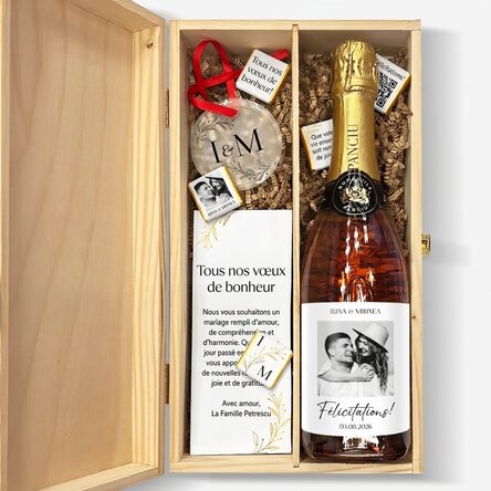 Coffret cadeau personnalisé pour un mariage