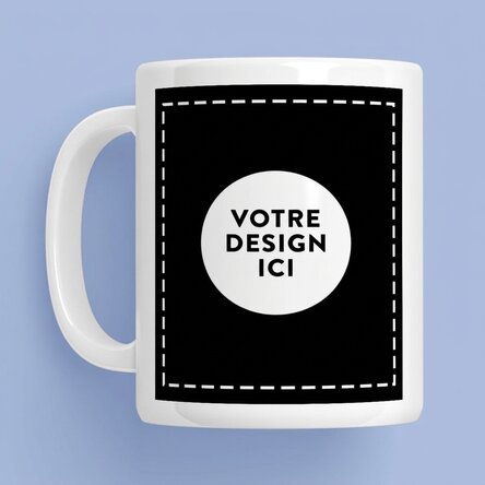 Tasse personnalisée avec votre motif sur les deux côtés