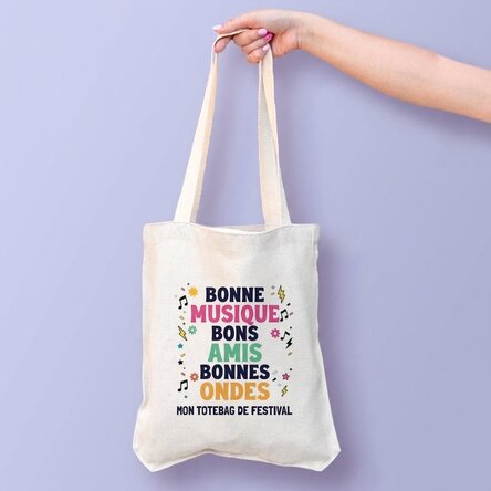 Sac personnalisé avec inscription - Festival Good Vibes