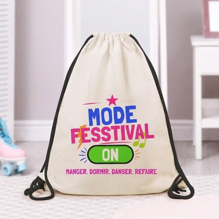 Sac à dos personnalisé avec message - Festival mode on