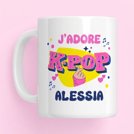 Tasse personnalisée avec texte - K-pop