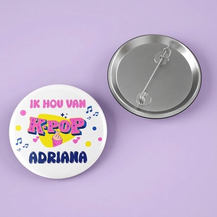 Gepersonaliseerde button met naam - Kpop