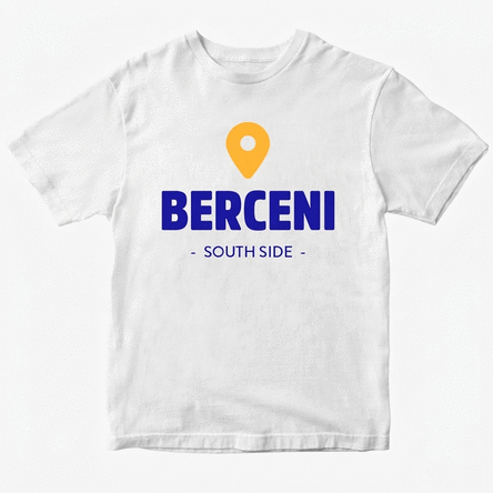 Katoenen T-shirt met de naam van jouw wijk erop