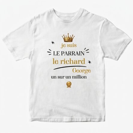 T-shirt en coton personnalisé avec un texte - « Le nez du riche »