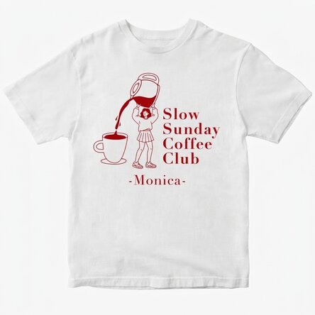 Katoenen T-shirt met gepersonaliseerde tekst - Coffee