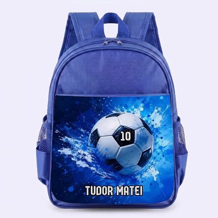Gepersonaliseerde schooltas met tekst - Voetbal