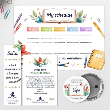 Gepersonaliseerde set voor school – Welcome back