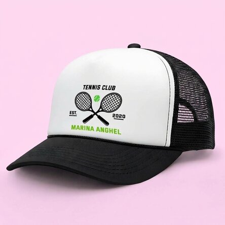 Gepersonaliseerde pet met tekst - Tennis