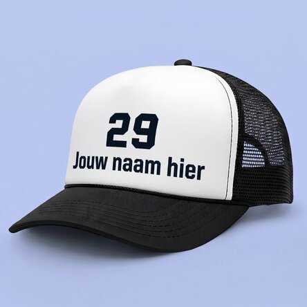 Gepersonaliseerde pet met nummer en naam